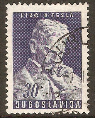 Yugoslavia 1953 30d Nikola Tesla Commemoration series. SG746.