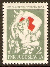 Yugoslavia 1954 2d Red and green. SG782.