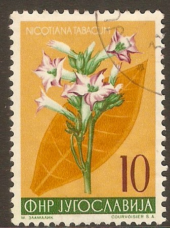 Yugoslavia 1955 10d Floral series. SG793.