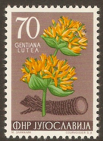 Yugoslavia 1955 70d Floral series. SG799.