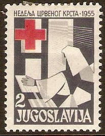 Yugoslavia 1955 2d Black, grey and red. SG803.