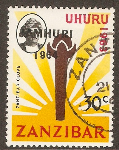 Zanzibar 1964 30c Jamhuri 1964 series. SG430.