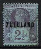 Zululand 1888 2½d. Purple on Blue Paper. SG4.